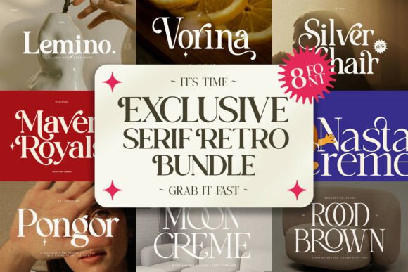 Exclusive Serif Retro Bundle: Timeless Elegance in Every Font