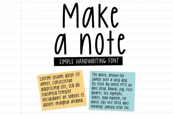 Make a Note: A Timeless Handwritten Font