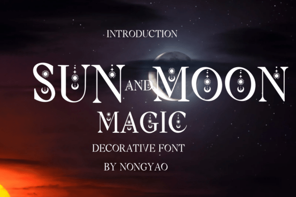 Sun and Moon Magic: Celestial Elegance in Typography