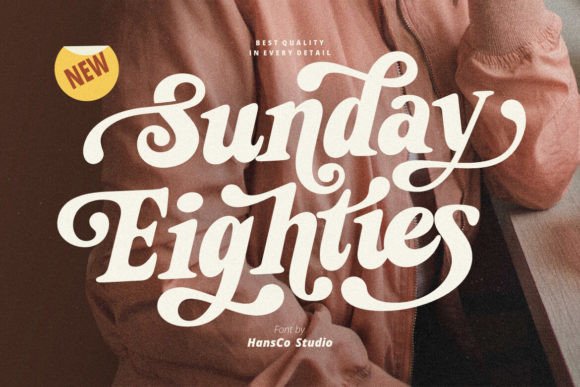 Sunday Eighties: A Bold Retro Vintage Serif Font for Modern Design